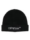 Off-white Off White Bookish Wool Beanie In Black