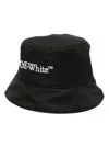 Off-white Off White Cappello Bucket Con Ricamo In Black
