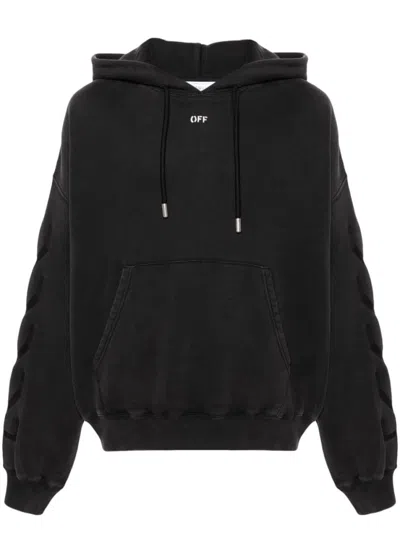 Off-white St. Matthew Over Cotton Hoodie Sweatshirt In Black