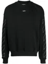 Off-white Regular Fit Jersey With Distinctive Logo And Textured Detailing In Black