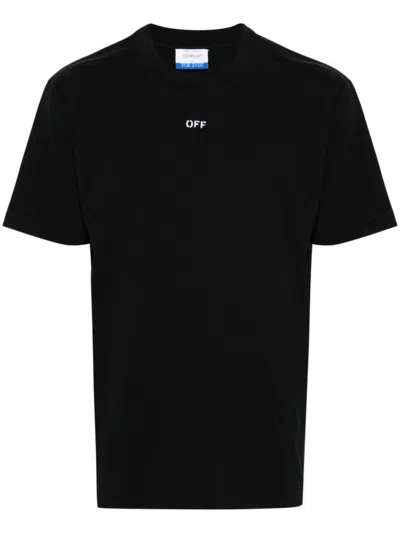 OFF-WHITE BLACK LOGO COTTON T-SHIRT