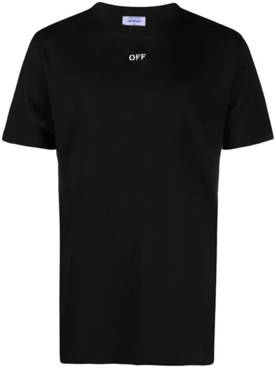 OFF-WHITE BLACK LOGO COTTON T-SHIRT