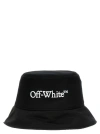 OFF-WHITE BLACK LOGO-EMBROIDERED BUCKET HAT FOR WOMEN