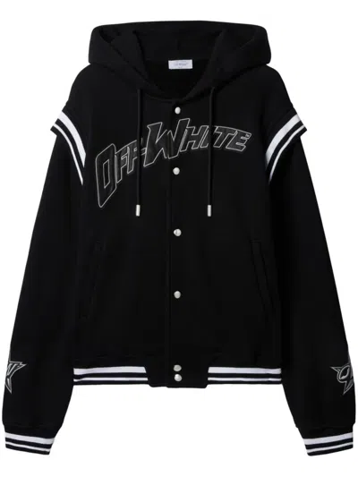 OFF-WHITE BLACK LOGO HOODIE