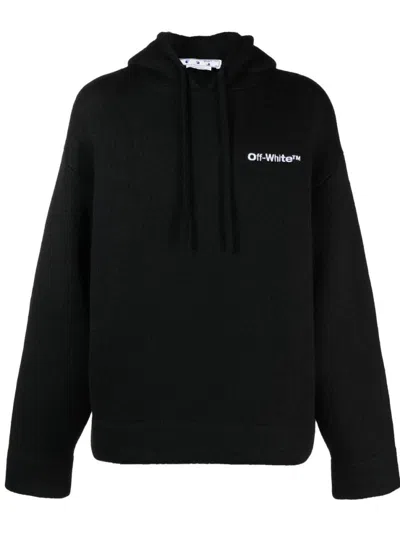 OFF-WHITE BLACK LOGO HOODIE