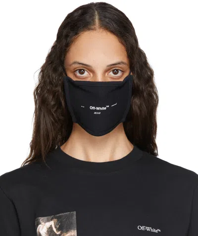 Off-white Black Logo Mask In Black/white