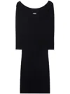 OFF-WHITE BLACK LOGO KNIT DRESS