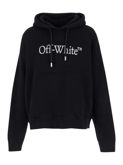 OFF-WHITE BLACKWHITE LOGO PRINT HOODIE