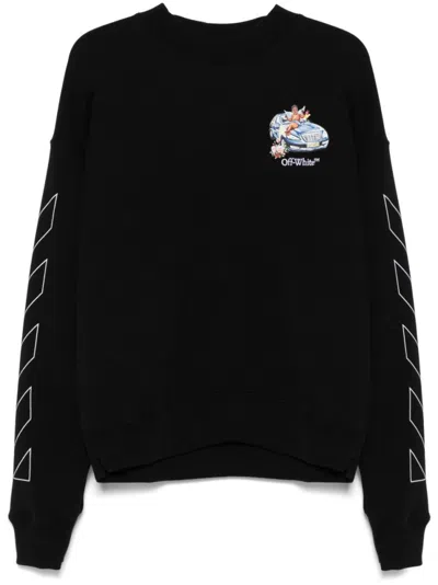 Off-white Off White Men Logo Sweatshirt In Black