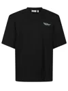 Off-white Logo Graphic Crew Neck Short Sleeve T-shirt In Black