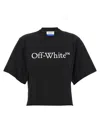 Off-white Off White Big Bookish Logo Cropped Top In Black