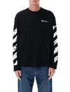 Off-white Ink Arrow 90 S Cotton Long Sleeve T-shirt In Black