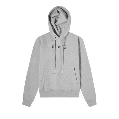 Pre-owned Off-white Black Marker Slim Hoodie 'melange Grey' | Men's Size S