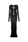 Off-white Black Mesh Long Dress