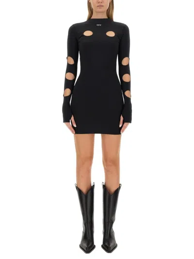 Off-white Off White Mini Dress In Black