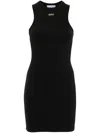 Off-white Sleek Rowing Form Fitting Polyamide Mini Dress In Black