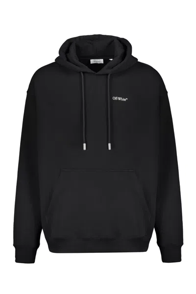 Off-white Black Minimalist And Versatile Hoodie