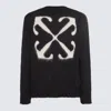 OFF-WHITE OFF-WHITE BLACK MOHAIR AND WOOL BLEND ARROW SWEATER