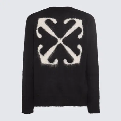 Off-white Mohair Arrow Knit Crewneck In Black