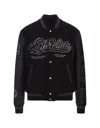 OFF-WHITE BLACK MOON BOMBER JACKET WITH EMBROIDERY