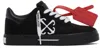 Off-white Vulcanized Contrasting-tag Canvas Sneakers In Black White