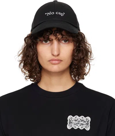 Off-white Black 'no Cap' Cap In Black White
