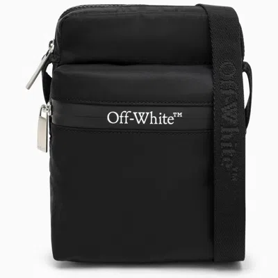 Off-white Black Nylon Shoulder Bag With Logo Men