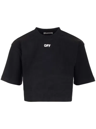 OFF-WHITE BLACK OFF CROPPED T-SHIRT