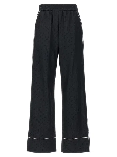 OFF-WHITE BLACK OFF JACQUARD PAJAMA PANTS