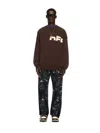 Off-white Black Off Split Knit Sweater In Brown