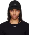 Off-white Logo-embroidered Baseball Cap With Curved Peak In Black - Whi