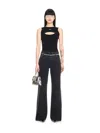 Off-white Layered Sleeveless Top With In Black