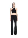 Off-white Off White Women Off Stamp Ribbed Top In Black