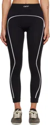 Off-white Black Off Stamp Seamless Leggings In Black