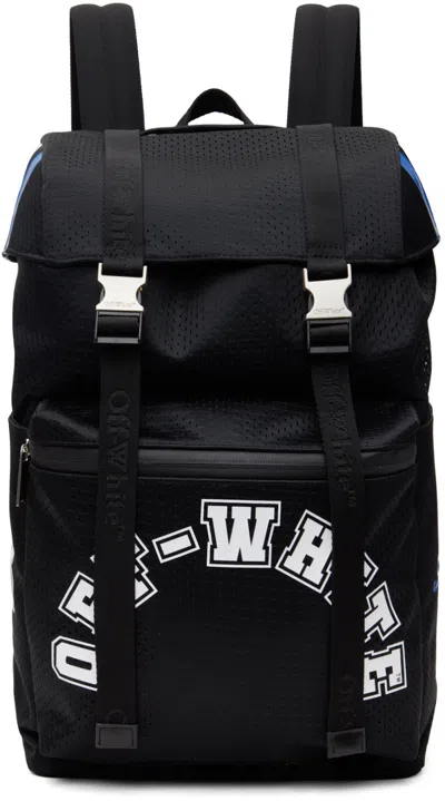 Off-white Black Outdoor Hike Backpack In Black White