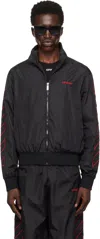 Off-white Embroidered Shell Bomber Jacket In Black/high Risk R