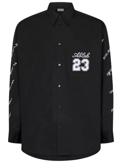 Off-white Man Shirt Black Size M Cotton In Multi