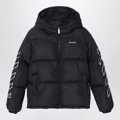 Off-white Kids' Black Padded Nylon Jacket