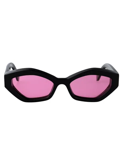 Off-white Black Pink Acetate Sunglasses