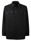 Off-white Button-up Casual Jacket With Structured Fit In Blue