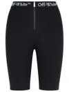 Off-white Off White Black Polyamide Blend Shorts In Black