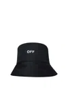 Off-white Reversible Domed Crown Bucket Hat In Black
