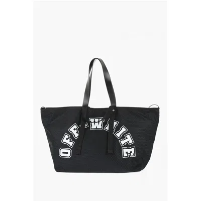 Off-white Black Polyester Tote Bag