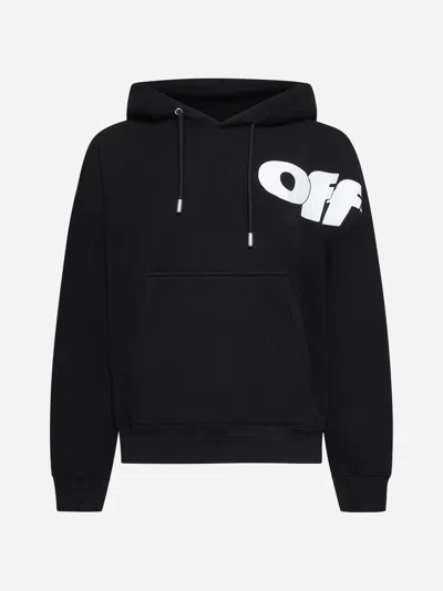 Off-white Shared Logo Skate Hooded Sweatshirt In Black