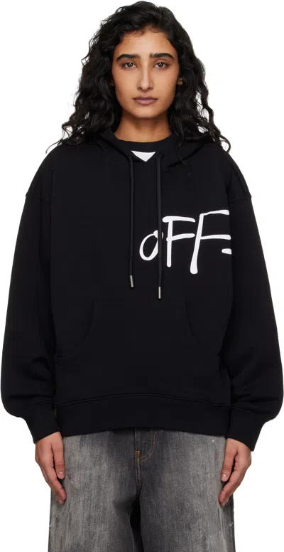 Off-white Shared Over Logo Hoodie In Black