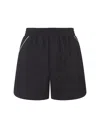 Off-white Black Shorts With Jacquard Logo In Black