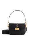 Off-white Plain Binder Leather Shoulder Bag In Black