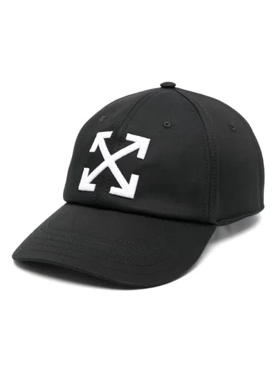 OFF-WHITE BLACK SIGNATURE BASEBALL HAT