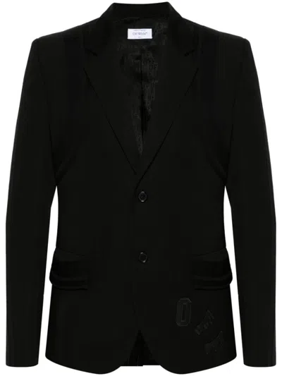 OFF-WHITE BLACK SINGLE BREASTED BLAZER