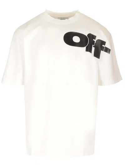 Off-white Off White Skate T-shirt With Shared Logo In White-bl